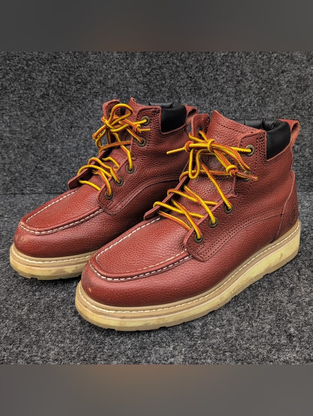 RockRooster Boots Mens 9.5 E Brown Walker 6in Leather Soft Toe Wedge Work Safety